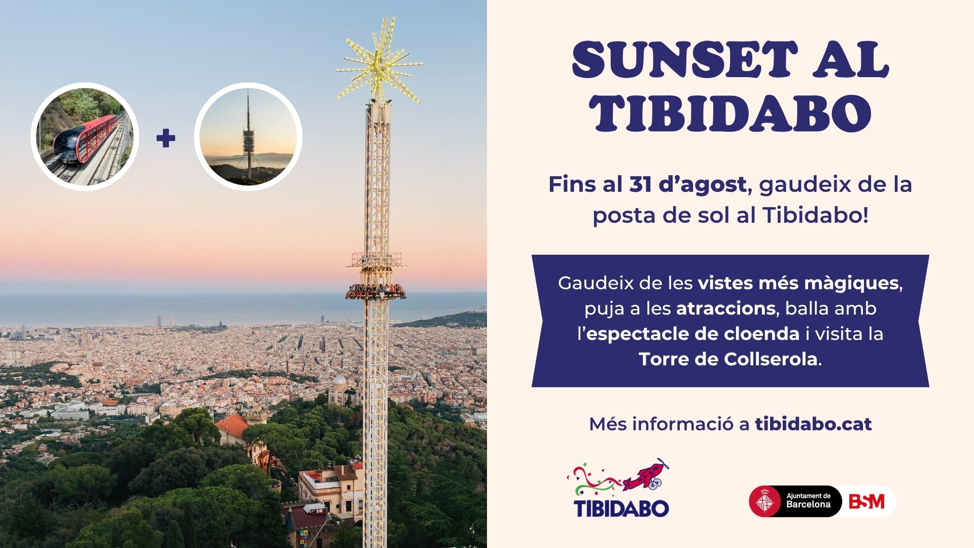 Tibidabo Torre de Collserola Sunset